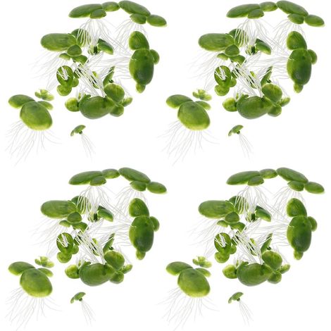 Lot de 72 Mini Plantes flottantes artificielles pour décoration d'aquarium, Feuilles flottantes en Plastique pour Aquarium, décoration DIY (1/5)