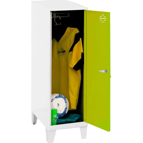 Simonrack Mini-Metallschrank grün mit Schloss und Belüftung (1/2)