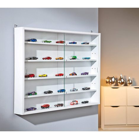 Vitrine - Weißes Ausstellungsregal 60x80x10h cm