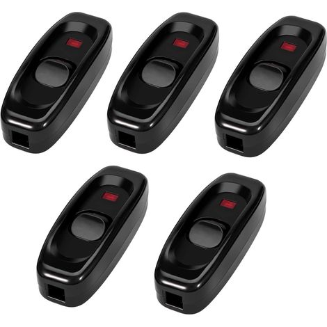 Interrupteur En Ligne onoff avec Témoin Led pour Lampe de Bureau 250 V Ca 10 A Câble Intégré Couleur (1/5)