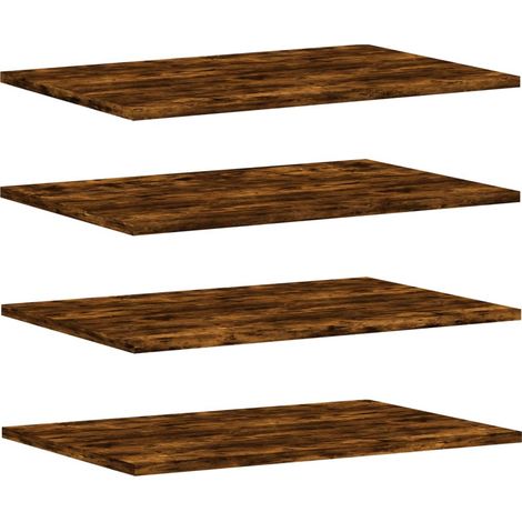 Wall Shelves 4 pcs Smoked Oak 60x40x1.5 cm Engineered Wood vidaXL