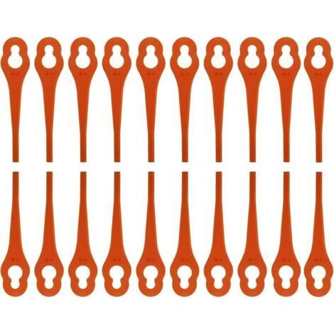 100 Pack Replacement Blades for Fuxtec FX-E1RT20 String Trimmers, Plastic Blades for Fuxtec Cordless String Trimmers (1/5)