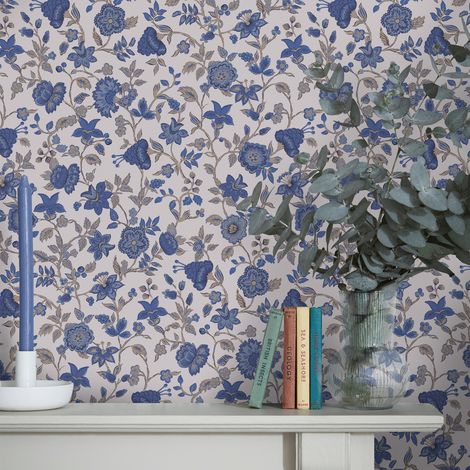 Papier peint intissé Joules Trailing Scot 1005 x 52cm Bleu (1/5)