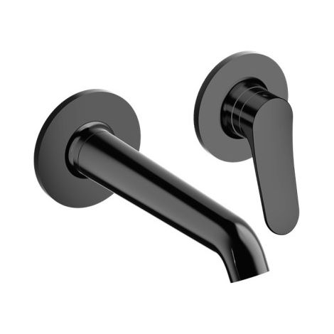 Mitigeur mural Lavabo Botte 2 trous bec 18 cm Infinity Black PVD - CRISTINA ONDYNA BT25755P