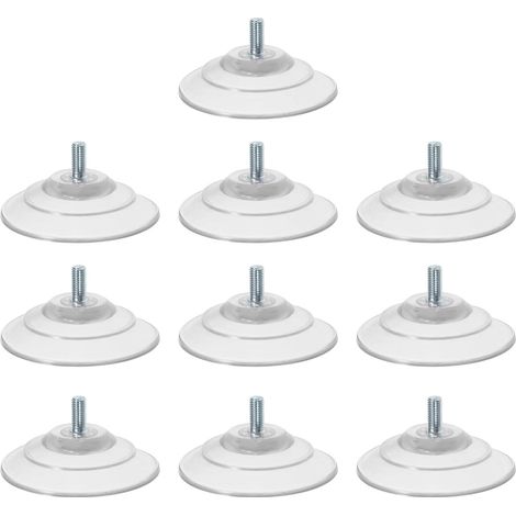 10 ensembles Lot de Ventouses PVC avec Vis Ventouses pour Fenêtres Verre Fixation Mural Stable pour Salle de Bain et Cuisine Robustes Réutilisables (1/5)