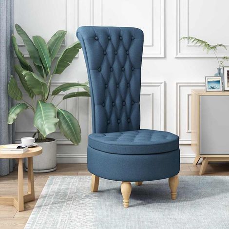 vidaXL Fauteuil à pantoufle Bleu 56,5 x 70 x 110 cm tissu (1/5)