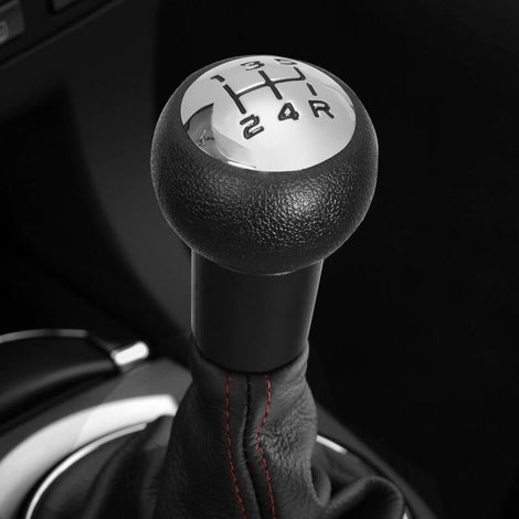 Schaltknauf für 5-Gang-Schaltgetriebe für Peugeot 106, 107, 207, 301, 307, 308, 407, 408, 508, 3008, 1007 / für Citroën C2, C3, C4 Picasso – Schwarz und Silber (1/5)
