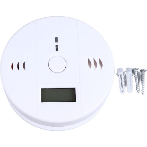 Détecteur de CO avec écran LCD, haute sensibilité, alarme sonore et lumineuse, détection de fuite de monoxyde de carbone pour cuisine et maison. (1/5)