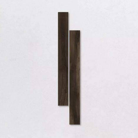 Carrelage Effet Parquet KUNI 20x120 cm Marron Foncé Kuni