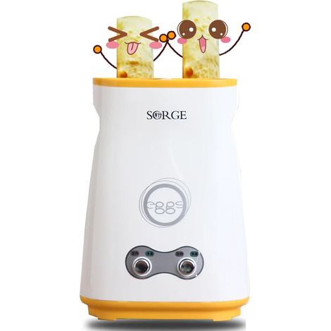 (Double cylindre blanc) Appareil électrique entièrement automatique 220 V pour rouleaux de printemps, saucisses et petit-déjeuner