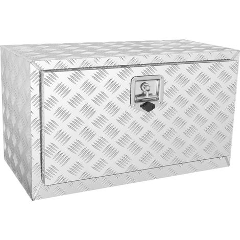 Boîte à Outils pour Camion 76×40,5×35,5 cm Coffre Sous-châssis Fixation Inférieure Caisse de Stockage en Alliage d'Aluminium Solide avec Serrure et Clés pour Remorque Pick-up Véhicules Transport (1/5)