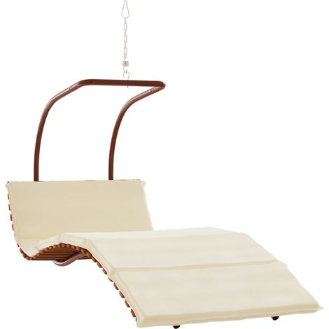 Maison Exclusive - Sedia a Dondolo con Cuscino Tessuto e Legno Massello di Pioppo (1/5)