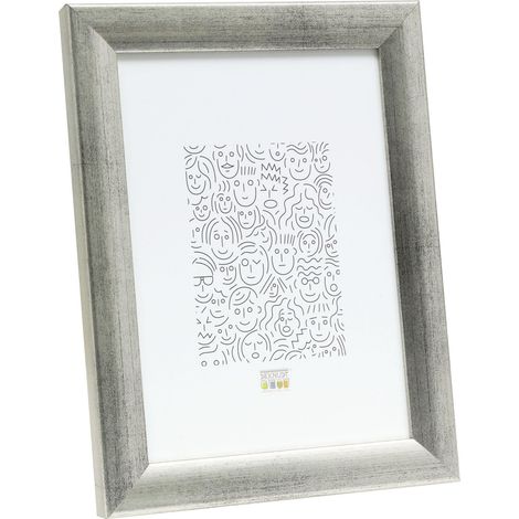 Cadre Photo Bois Gris/Argenté 16,9 x 16,9 x 1,5 cm (1/3)
