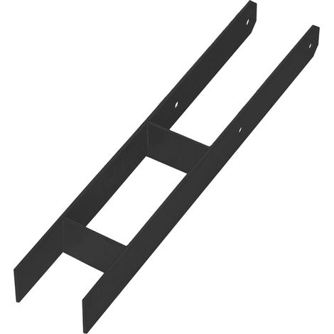 Base a colonna H per incassamento, acciaio zincato nero, 100 mm