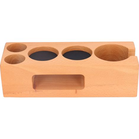Ortviai Support en Bois pour Tamponeur Café 58 mm – Plateau Multifonctionnel en Hêtre avec Pieds Antidérapants (1/5)