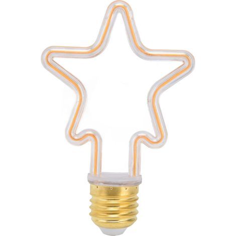 LED Light Bulb E27 Thread Socket Star Line Shape Retro Home Decoration Holiday Lighting Decor (1/4)