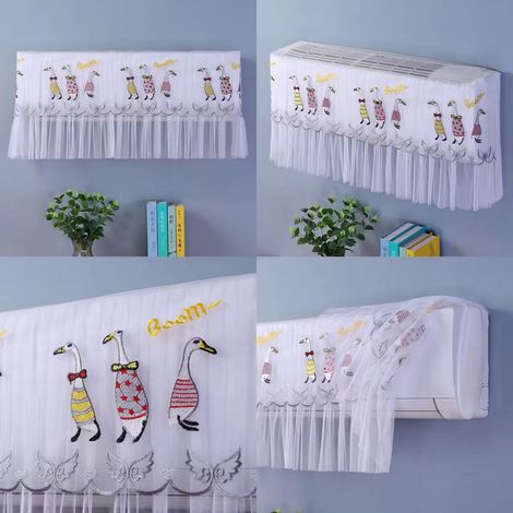 Housse anti-poussière pour climatiseur mural 1,5P - Motif canard anglais jaune - 1,5P-2P - Dimensions maximales : 94 cm / 37 pouces (1/5)