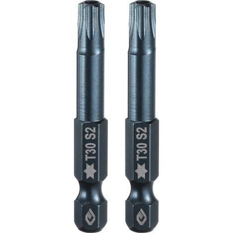 2 Pièce Embout de Tournevis Torx Magnétique, T30 1/4" Hex Tige Longueur 50mm Embout de Vissage Long Hexagonal en Acier S2 avec Trou pour Retirer les Vis de Fixation Outils (1/5)