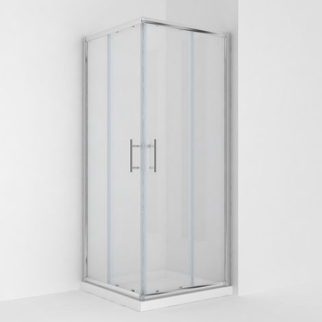 ELEGANT Corner Entry Shower Enclosure 900 x 900 mm Square Sliding Shower Enclosure (1/5)