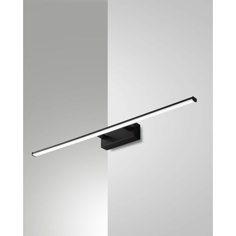 Nala Lampada da Parete LED Integrato 15W 1850lm 3000K IP44 in Metallo e Metacrilato Colore Nero, Design Moderno e Funzionale per Interni ed Esterni