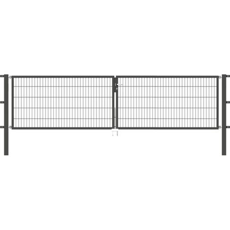ALBERTS Doppeltor Flexo, fvz.anthr.Kst.b.RAL 7016, lichte BxH4000x1000, PF80x80/1700mm (1/3)