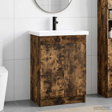 Juego de muebles de baño Roble Ahumado 78,5 x 37,5 x 81 cm