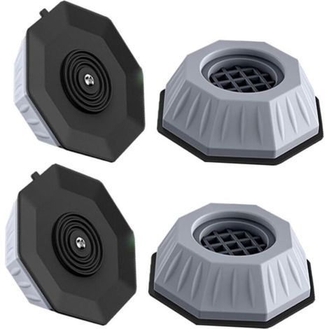 Anti-Vibration Pads for Washing Machine and Refrigerator, 4-Piece Set, Non-Slip, Moisture-Resistant, Lifting Mats Compatible