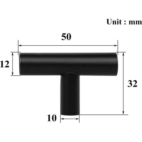 4 Pièces Bouton de Meuble, Poignée de Portes pour Placards en Acier Inoxydable Noir Boutons de Tiroir Vintage avec Vis pour Décoration d'intérieur (1/3)