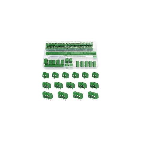 100 Pièces PCB Vis Connecteurs, 5mm Pas 2/3/4 Broches, pour Arduino (85 x 2, 10 x 3, 5 x 4, Vert) (1/5)