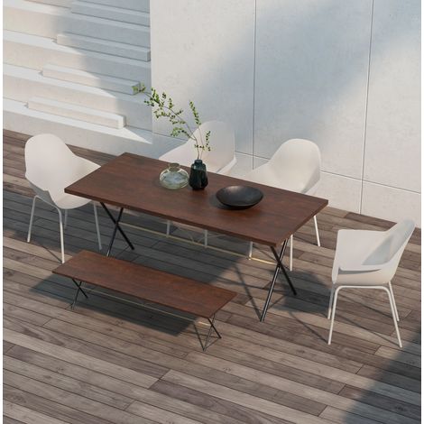 Stuhl Esszimmerstuhl sitzmöbel 4er Set Stahl Grau HAVRYA (1/4)