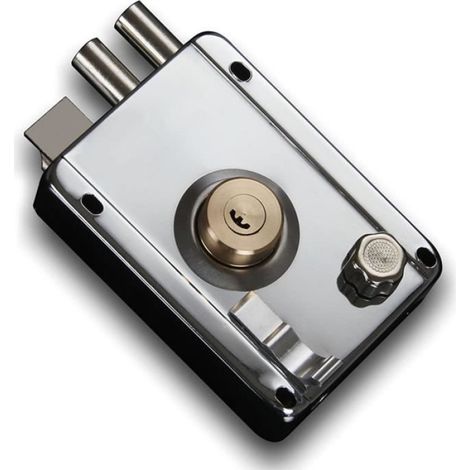 Vvikizy serrure d'assurance multiple Serrure de porte extérieure en acier inoxydable, noyau de serrure en cuivre bricolage bloque (1/4)