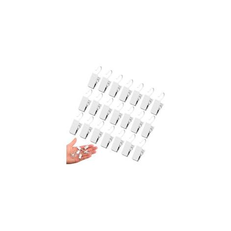 Lot de 30 pinces à rideaux avec crochet en métal argenté pour suspendre rideaux, rideaux de douche, tableaux, photos et décorations (1/5)