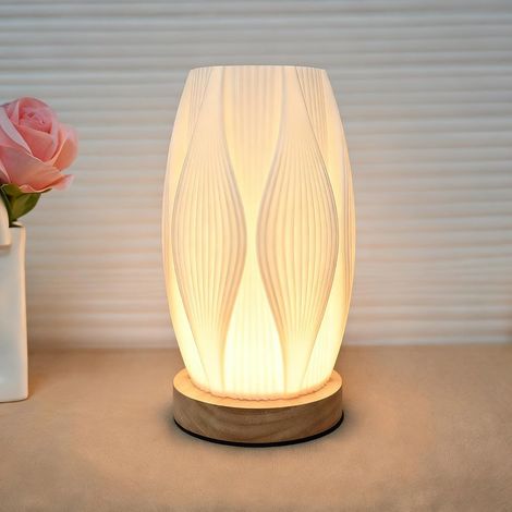 Lampe de Bureau à Impression 3D Veilleuse Originale Chevet Réglage de luminosité Moderne et Simple Décoration intérieure pour Chambre Salon Fête de Noël Anniversaire (1/5)