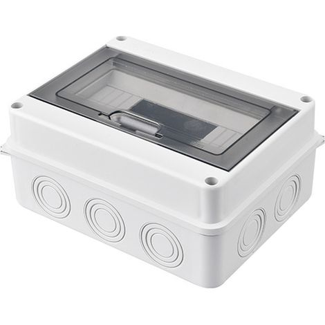 Boîtier Étanche IP65 - 8 Modules - Boîte de Jonction Électrique Extérieure - ABS Plastique - Pour Contrôle et Raccordement Électrique - 1 Pièce