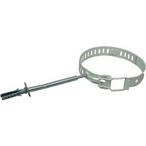 10PZ COLLARI FERMATUBO STUFE SMALTATO BIANCO  cm10/15 regolabile, tassello