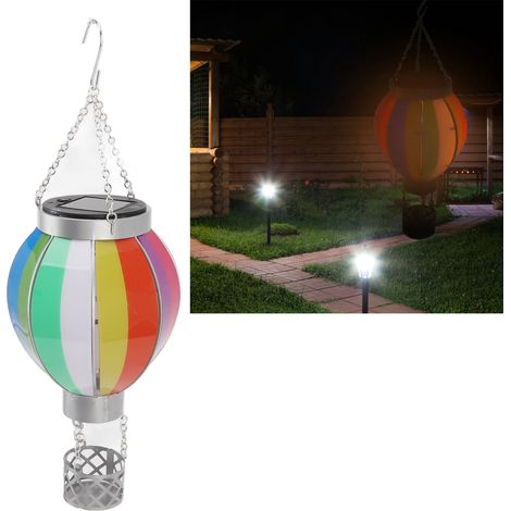 Solarlaterne in Ballonform – Mehrfarbiges Modell mit 600-mAh-AAA-NiMH-Akku – Automatisches, sanftes Licht (1/5)