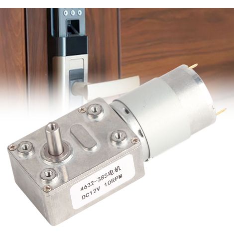 Moteur réducteur à vis sans fin CC 4632-385 DC12V 10 tr/min (1/5)