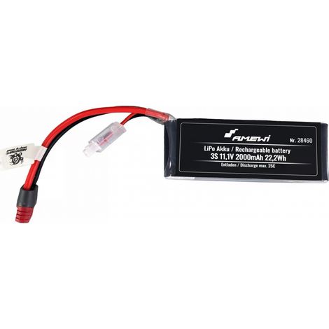 Amewi Modellbau-Akkupack (LiPo) 11.1 V 2000 mAh Zellen-Zahl: 3 50 C Softcase T-Stecker