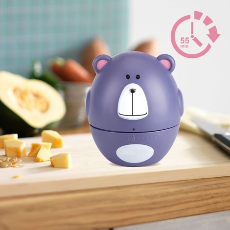 Minuteur de cuisine mécanique mignon de 55 minutes, style dessin animé, pour la cuisine (1/5)