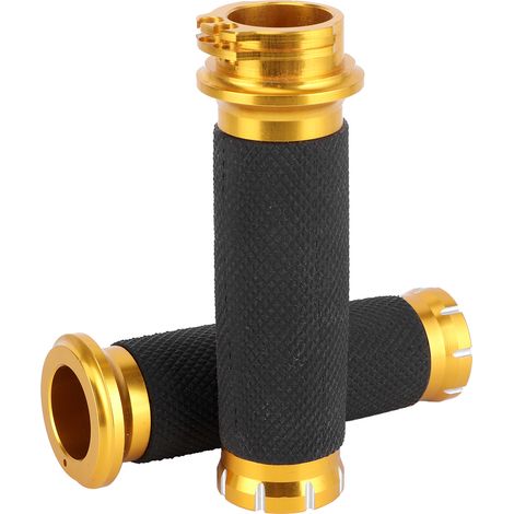 Motorradgriffe aus Aluminiumlegierung mit Gummigriff, passend für VRSC XL XR 96‑13, Gold (1/5)