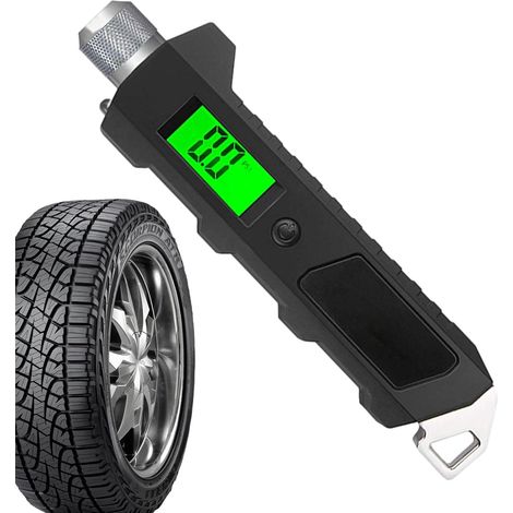 Manomètre De Pression Des Pneus - Manomètre Électronique Numérique De Pression Des Pneus,Rétroéclairage Poignée Antidérapante 16 Bar pour Camion Voiture Auto Moto Entretien Voyage Réparation Automobil (1/5)