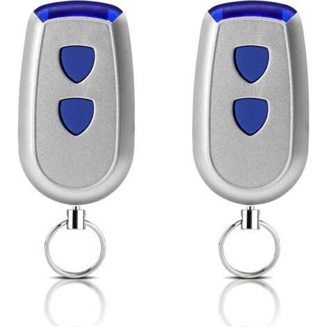 Normstahl Lot de 2 télécommandes de rechange 433,92 MHz 2 canaux Compatible avec Normstahl Crawford EA433 2KS, EA433 4KS, T433-4, RCU 433-2, RCU 433-4, EA433 2KM Micro