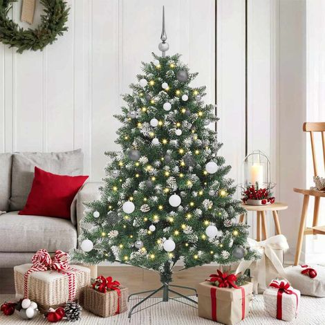 Künstlicher Weihnachtsbaum mit 150 LEDs mit Ständer Grün 150 cm (1/5)
