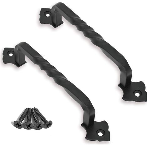 Stück 120 mm Scheunentorgriff-Zubehör, Türgriff aus Eisen, geeignet für Gartentore, Schuppentüren und Schränke aus Holz. (1/5)