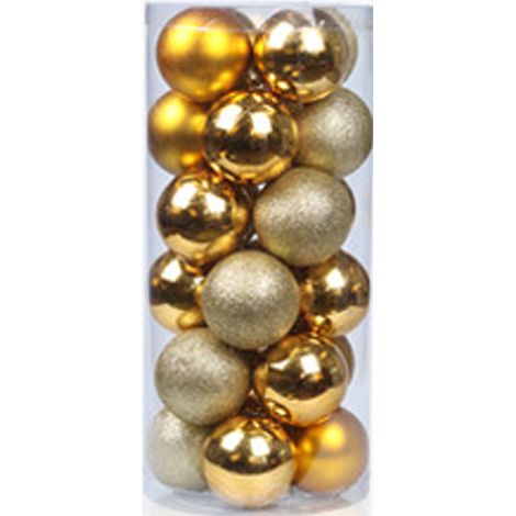 Bola De Navidad - 24 Unidades - 3 Cm - Material Plástico Resistente A Los Impactos - Para Árbol De Navidad Fiesta Boda Cumpleaños Decoración (1/5)