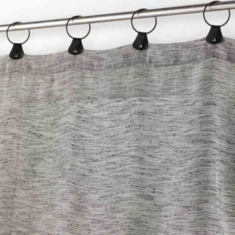 Panneau a anneaux voile tisse 140 x 240 cm Linke anthracite (1/3)