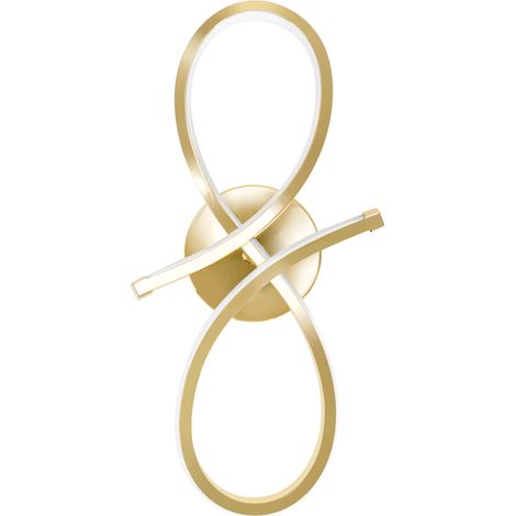 APPLIQUE da PARETE APP1051-W ORO LED LOOP 1-PUNTI LUCE 15W 10X16,5X35,5CM