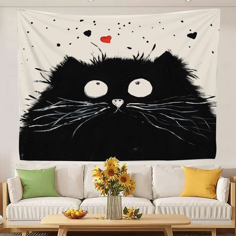 Tapisserie imprimée pour chambre d'adolescente, séchage rapide, décoration de lit et d'intérieur 180x150cm (1/5)
