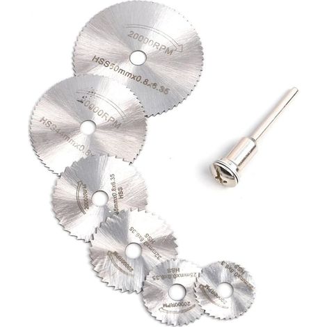 7 morceaux de sol de scie circulaire, mini scie circulaire avec des pleules de connexion pour couper du bois, produits en plastique, guide scie circulaire, scie radiale (1/5)