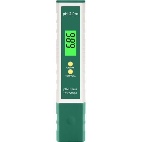 pH-mètre numérique avec fonction de test au papier tournesol/température, testeur de pH multifonctionnel haute précision (0,01) pour piscines, testeur de qualité de l'eau avec fonction ATC (1/5)
